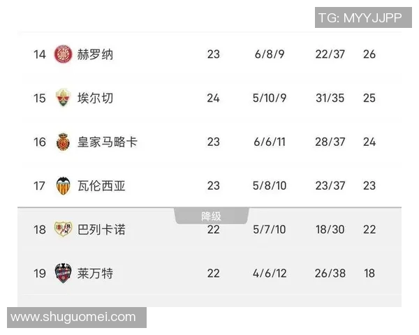 西甲联赛积分榜最新更新及分析